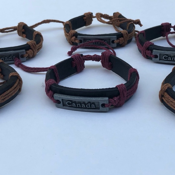 Canada Leather Bracelets (6 total) - Picture 2 of 3